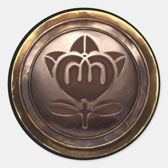 Adesivo Redondo Emblema Japonês (Kamon) (Frente)