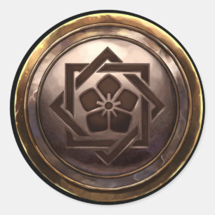 Adesivo Redondo Emblema japonês (Kamon)
