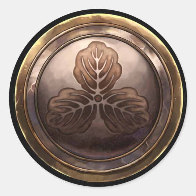 Adesivo Redondo Emblema Japonês (Kamon) (Frente)