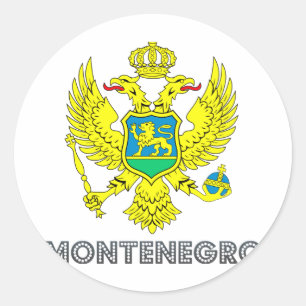 Adesivo Redondo Emblema montenegrino