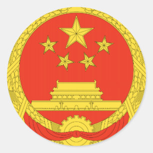 Adesivo Redondo Emblema Nacional da China