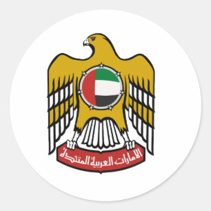 Adesivo Redondo Emblema nacional de United Arab Emirates
