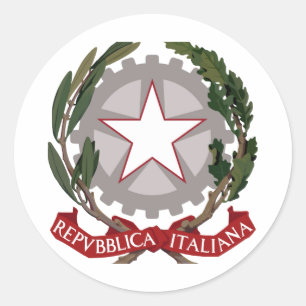 Adesivo Redondo Emblema nacional italiano