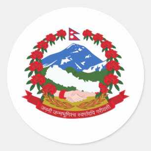 Adesivo Redondo Emblema nepalês, Nepal