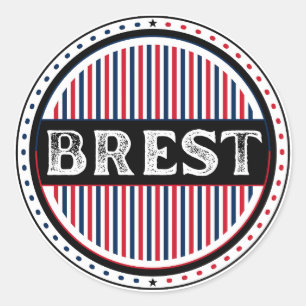 Adesivo Redondo Emblema Orgulho da Cidade de Brest – Identidade Fr