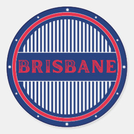 Adesivo Redondo Emblema Orgulho da Cidade de Brisbane – Identidade