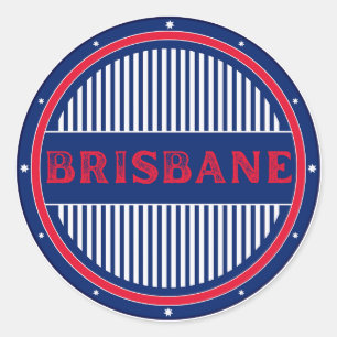 Adesivo Redondo Emblema Orgulho da Cidade de Brisbane – Identidade