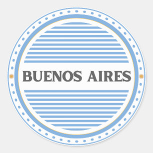 Adesivo Redondo Emblema Orgulho da Cidade de Buenos Aires Identida