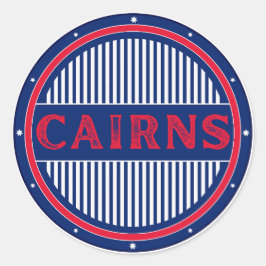 Adesivo Redondo Emblema Orgulho da Cidade de Cairns – Identidade A