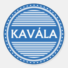 Adesivo Redondo Emblema Orgulho da Cidade de Kavala – Identidade G