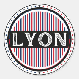 Adesivo Redondo Emblema Orgulho da Cidade de Lyon – Identidade Fra