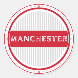 Adesivo Redondo Emblema Orgulho da Cidade de Manchester – Identida