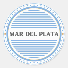 Adesivo Redondo Emblema Orgulho da Cidade de Mar del Plata Identid