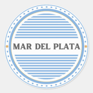 Adesivo Redondo Emblema Orgulho da Cidade de Mar del Plata Identid