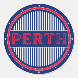 Adesivo Redondo Emblema Orgulho da Cidade de Perth – Identidade Au
