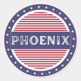 Adesivo Redondo Emblema Orgulho da Cidade de Phoenix – Identidade
