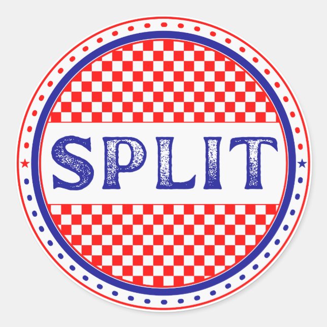 Adesivo Redondo Emblema Orgulho da Cidade de Split – Identidade Cr (Frente)