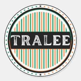 Adesivo Redondo Emblema Orgulho da Cidade de Tralee – Identidade I