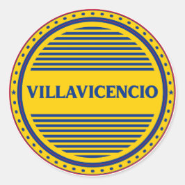Adesivo Redondo Emblema Orgulho da Cidade de Villavicencio Identid