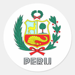 Adesivo Redondo Emblema peruano