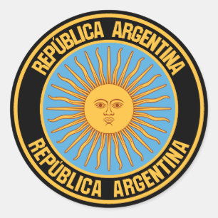 Adesivo Redondo Emblema redondo da Argentina