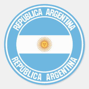 Adesivo Redondo Emblema redondo da Argentina