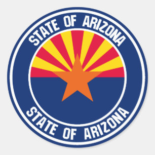 Adesivo Redondo Emblema redondo da arizona