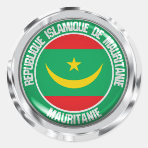 Adesivo Redondo Emblema Redondo da Mauritânia