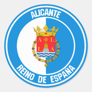 Adesivo Redondo Emblema redondo de Alicante