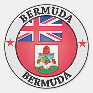 Adesivo Redondo Emblema redondo de Bermuda