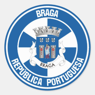 Adesivo Redondo Emblema redondo de Braga
