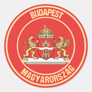 Adesivo Redondo Emblema redondo de Budapest