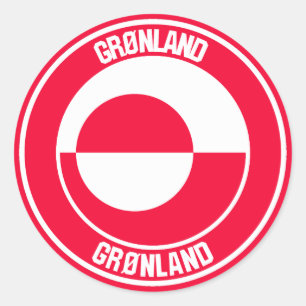 Adesivo Redondo Emblema redondo de Greenland