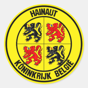 Adesivo Redondo Emblema redondo de Hainaut