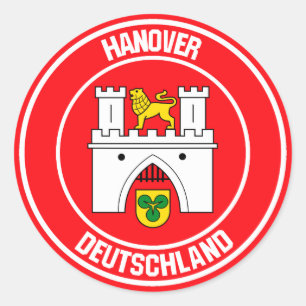 Adesivo Redondo Emblema redondo de Hanover