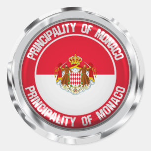 Adesivo Redondo Emblema redondo de Monaco