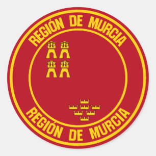 Adesivo Redondo Emblema redondo de Múrcia