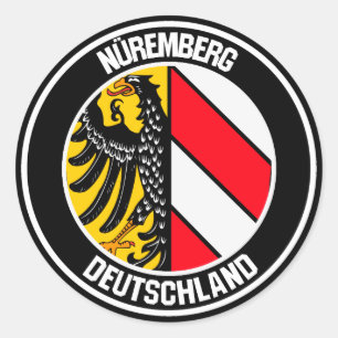 Adesivo Redondo Emblema redondo de Nuremberg