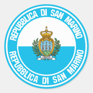 Adesivo Redondo Emblema redondo de San Marino