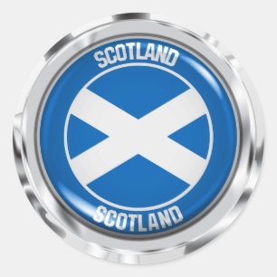 Adesivo Redondo Emblema redondo de Scotland