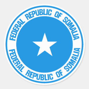 Adesivo Redondo Emblema redondo de Somália