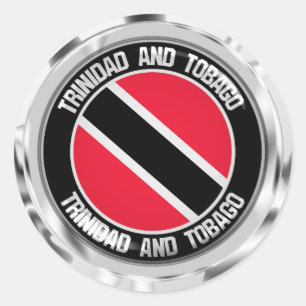 Adesivo Redondo Emblema redondo de Trinidad and Tobago