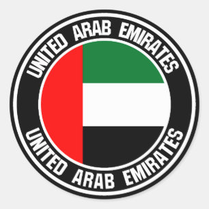 Adesivo Redondo Emblema redondo de United Arab Emirates