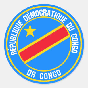 Adesivo Redondo Emblema redondo do Congo