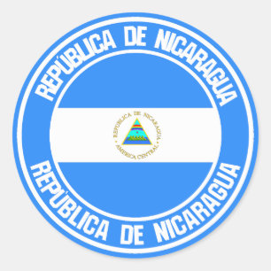 Adesivo Redondo Emblema Ronda Nicarágua