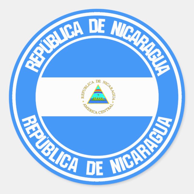 Adesivo Redondo Emblema Ronda Nicarágua (Frente)