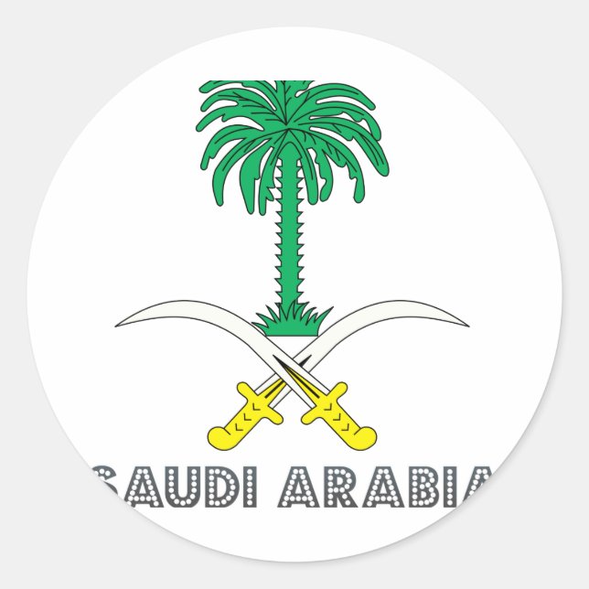 Adesivo Redondo Emblema saudita (Frente)