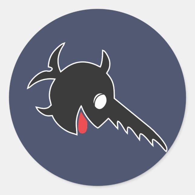 Adesivo Redondo Emblema U-96 - O espadarte rindo (Frente)