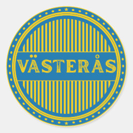 Adesivo Redondo Emblema Västerås City Pride – Identidade Sueca
