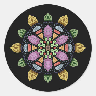 Adesivo Redondo Embrace Chaos Abstrato